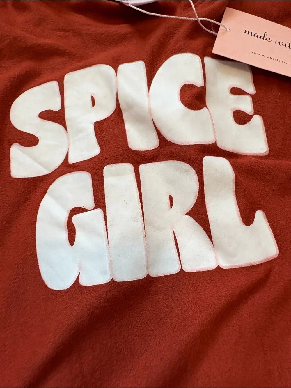 Kids Rust Ruffle Jogger Set with 'SPICE GIRL' Graphic